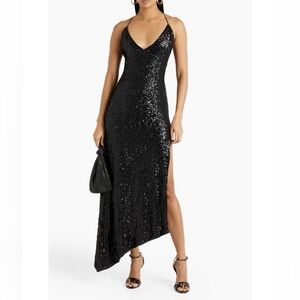 Retrofete Black Sequin Maxi Dress